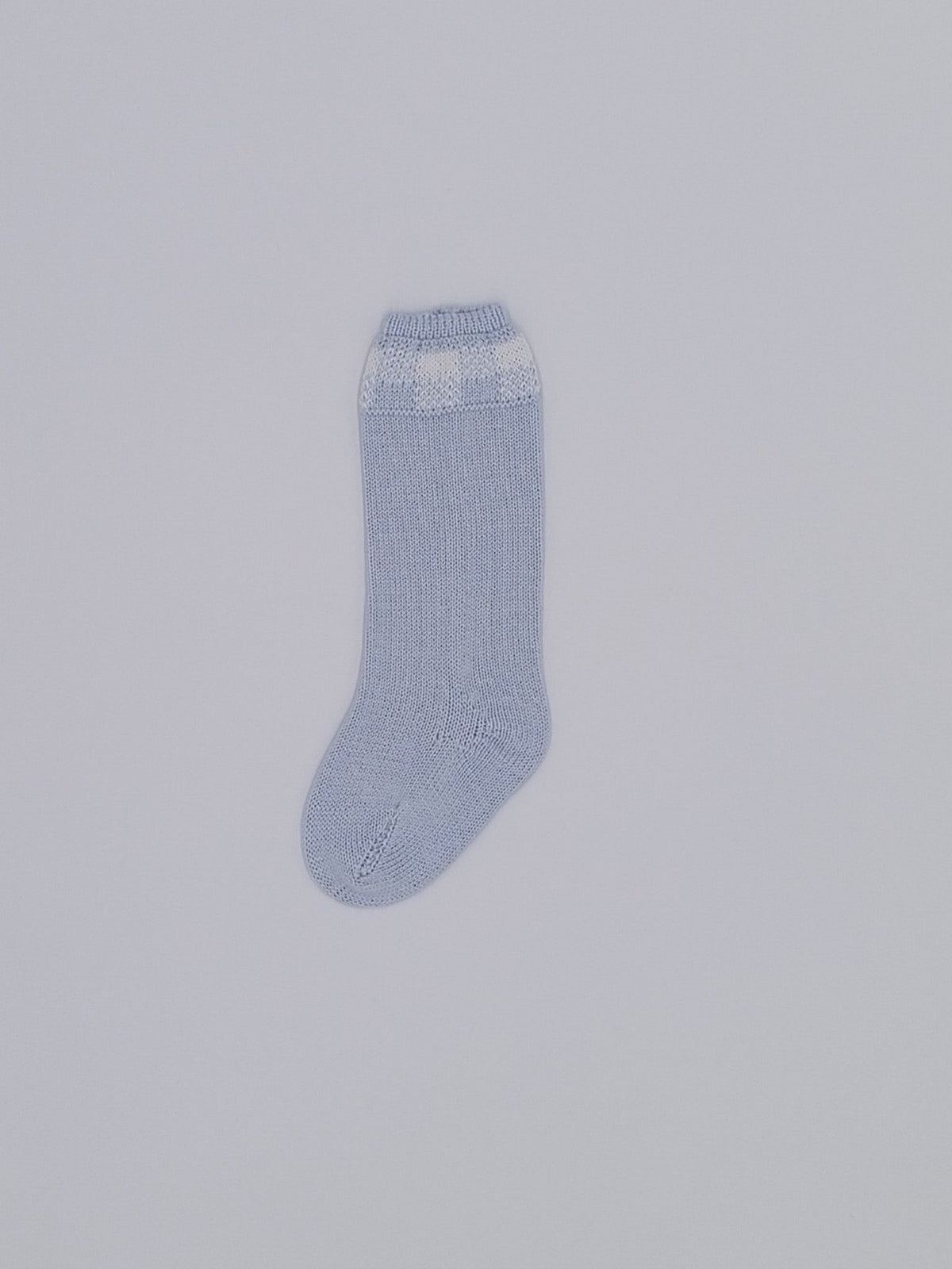 Rahigo baby blue checked socks - Rose & Albert