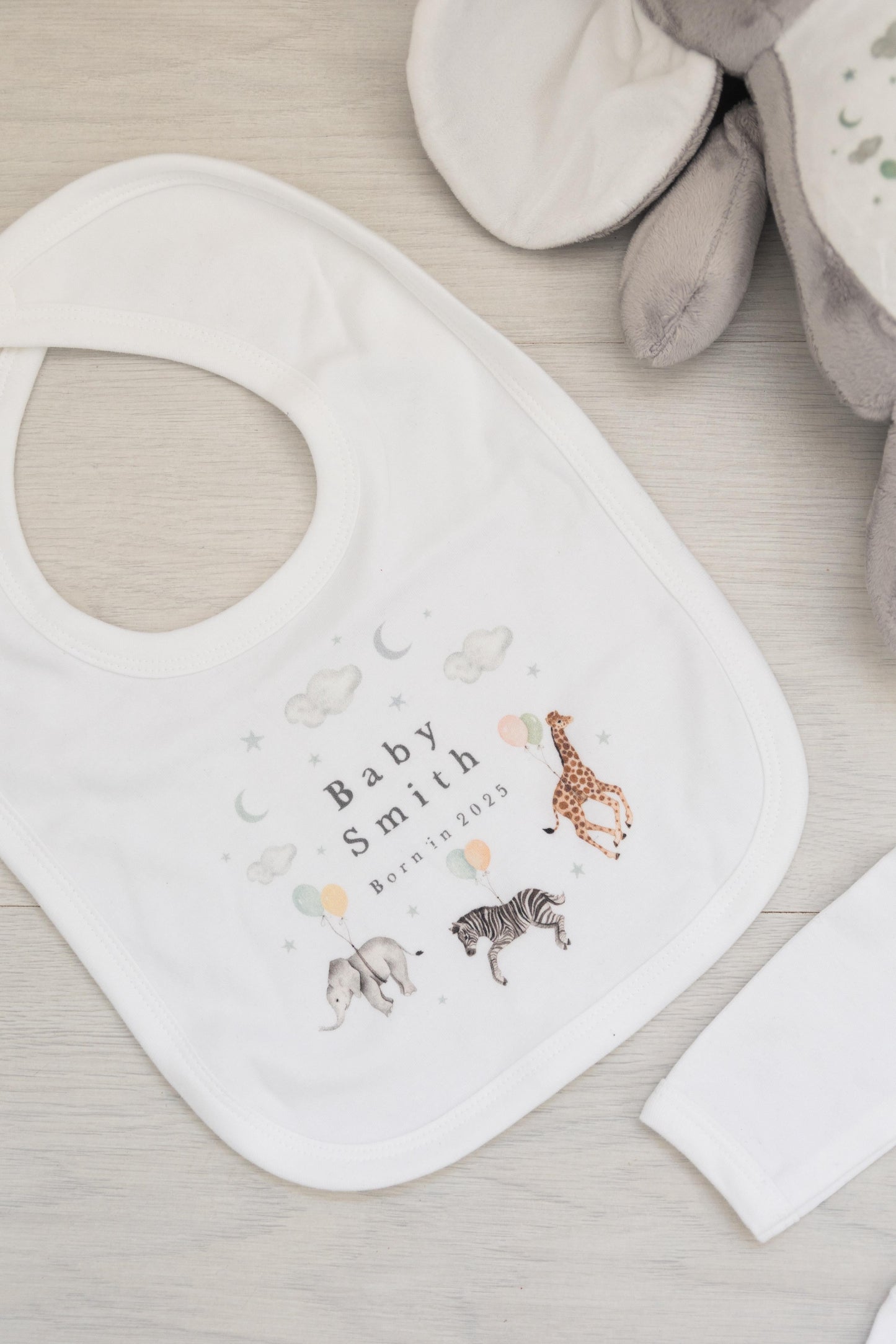 Personalised Baby Gift Set - Animal Wreath Design