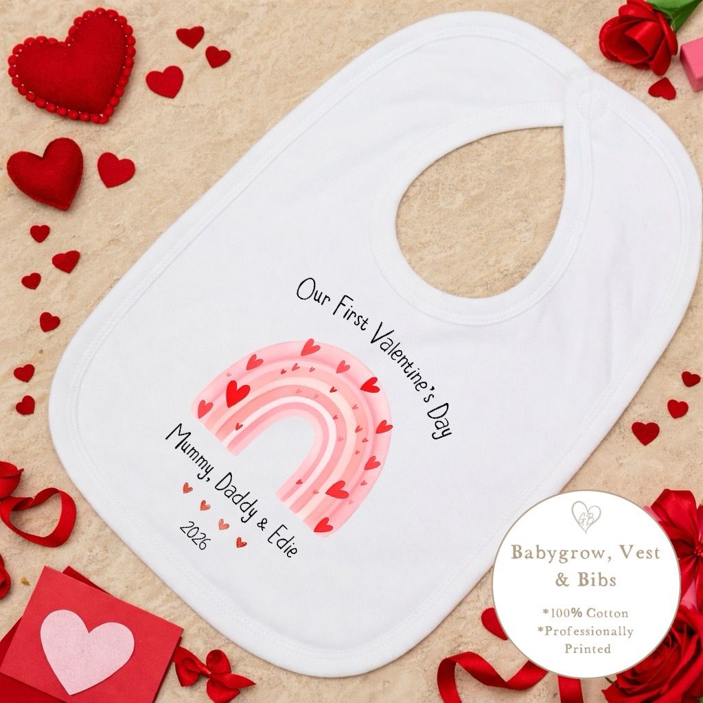 Personalised Valentine's Sleepsuit / Bodysuit - Love Bug Design