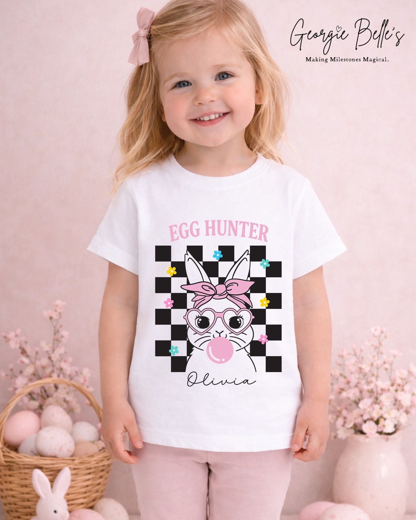 Personalised Easter T-Shirt - Egg Hunter Design