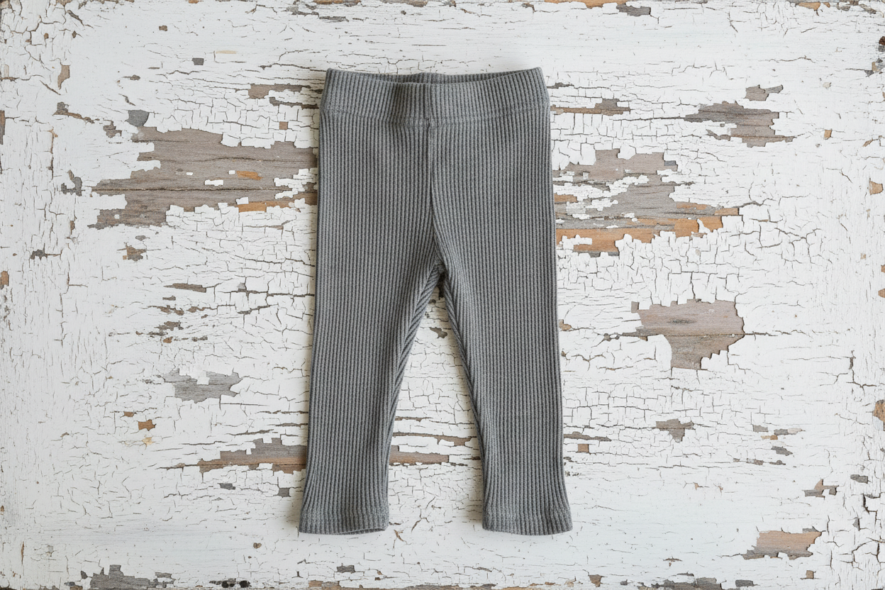 Ribbed Leggings in Grey