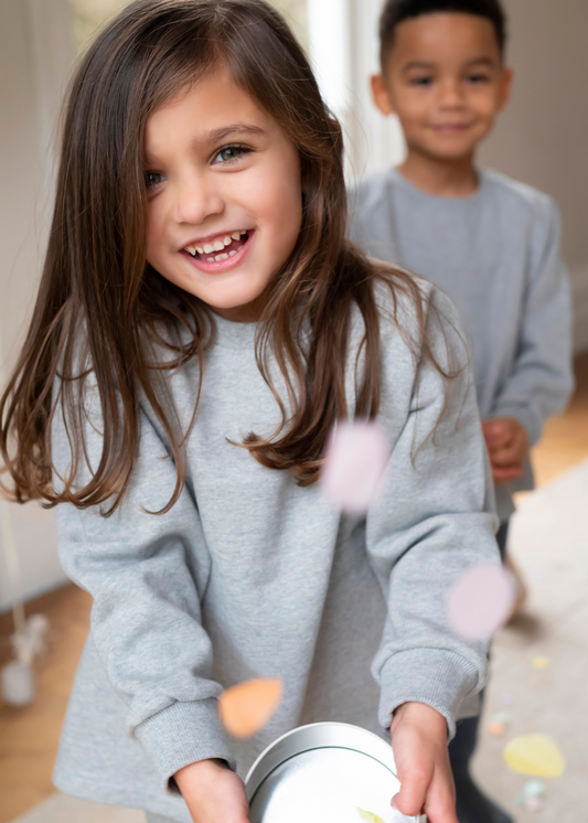 Cotton Sweatshirt in Grey