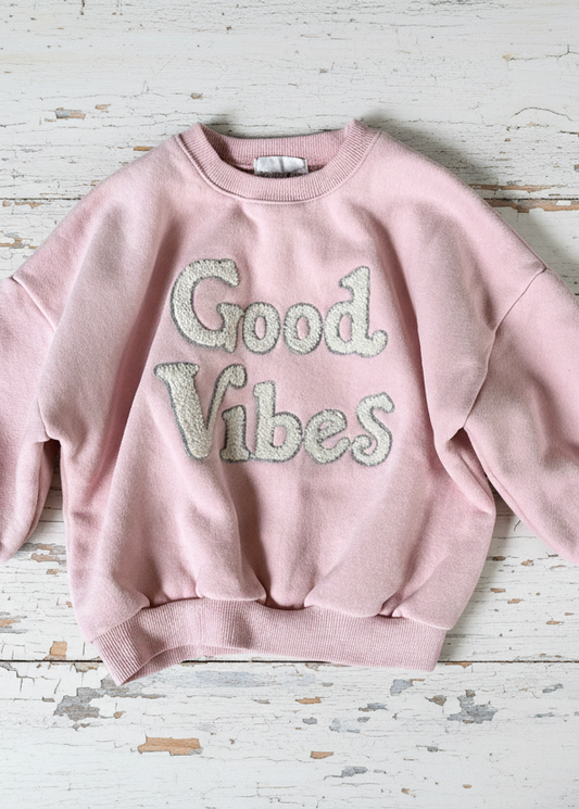 Good Vibes Sweatshirt in Pink