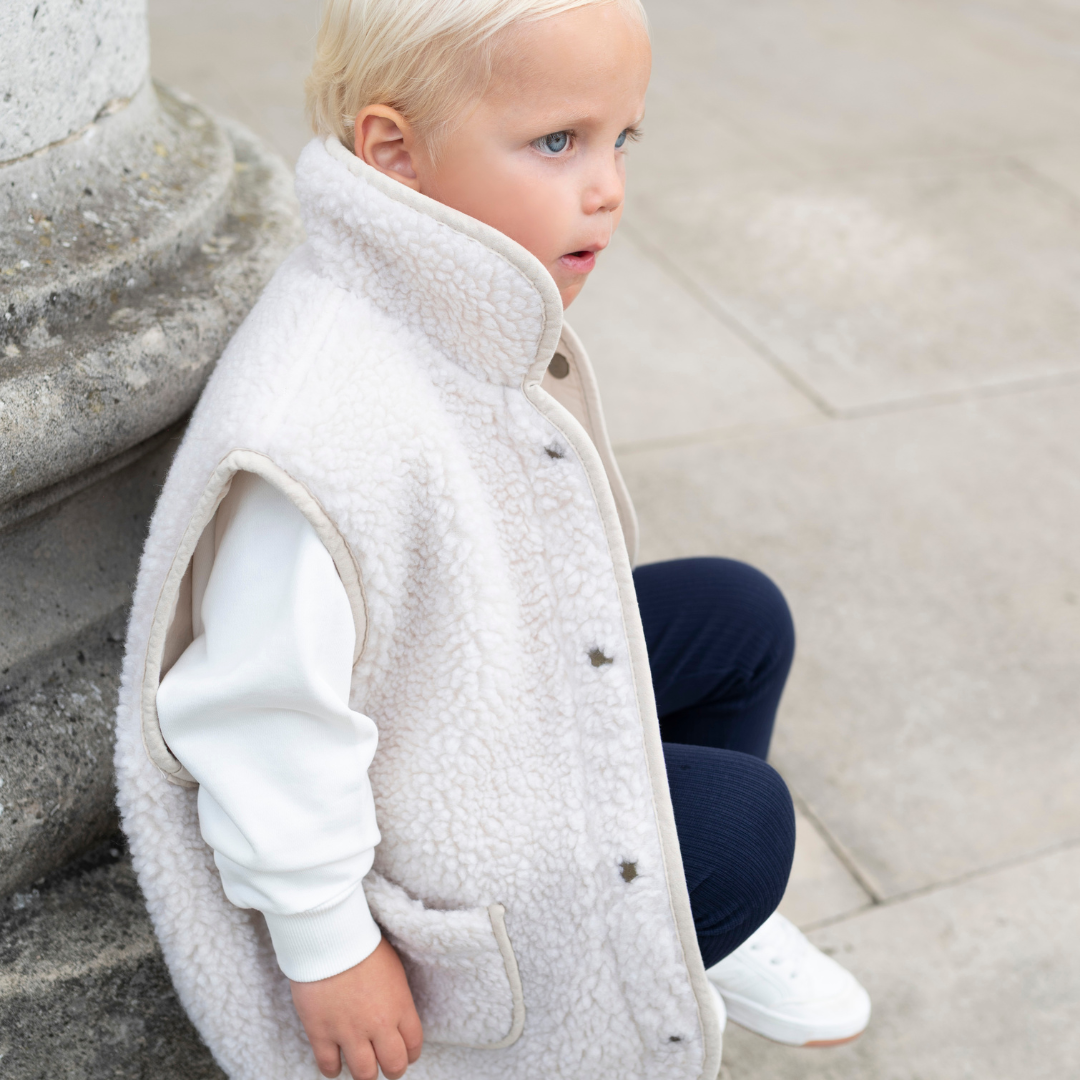 *PRE-ORDER* Reversible Teddy Body Warmer - Stone