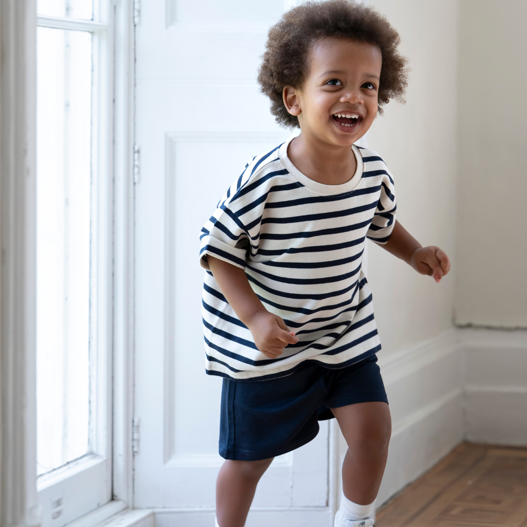 Cotton Oversized Summer Set - Breton Stripe