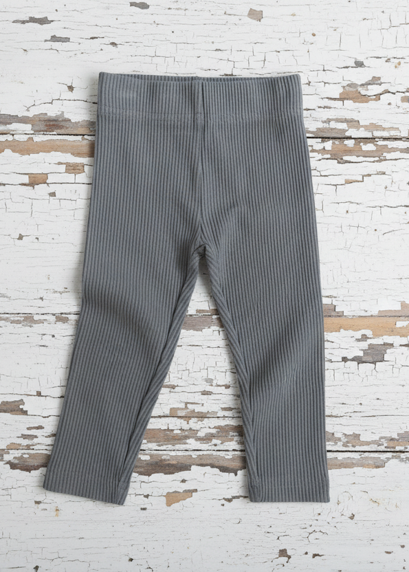 Ribbed Leggings in Blue