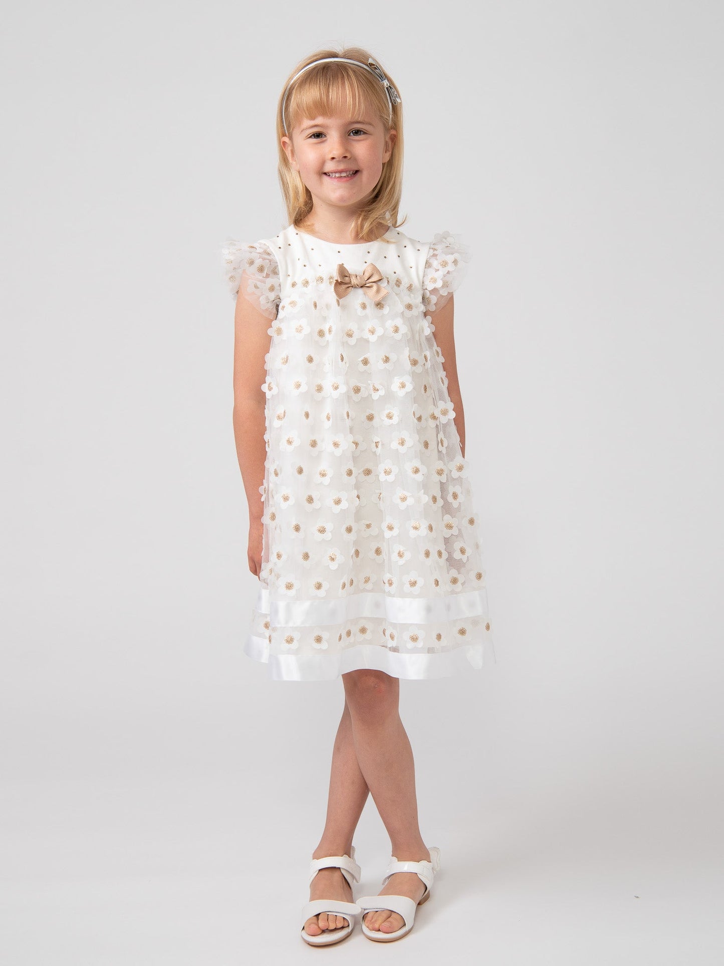 Caramelo Kids & 'daisy' Applique Dress