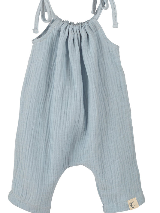 Calamaro Baby Blue Cheesecloth Jumpsuit - Rose & Albert