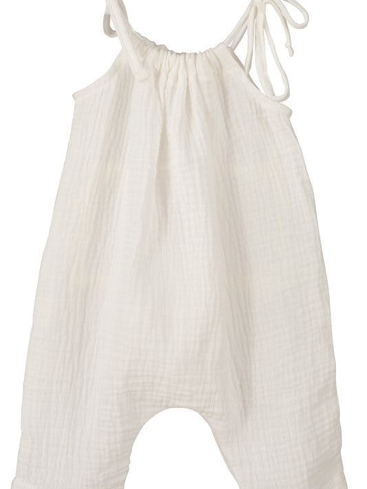 Calamaro Baby Cream Cheesecloth Jumpsuit - Rose & Albert