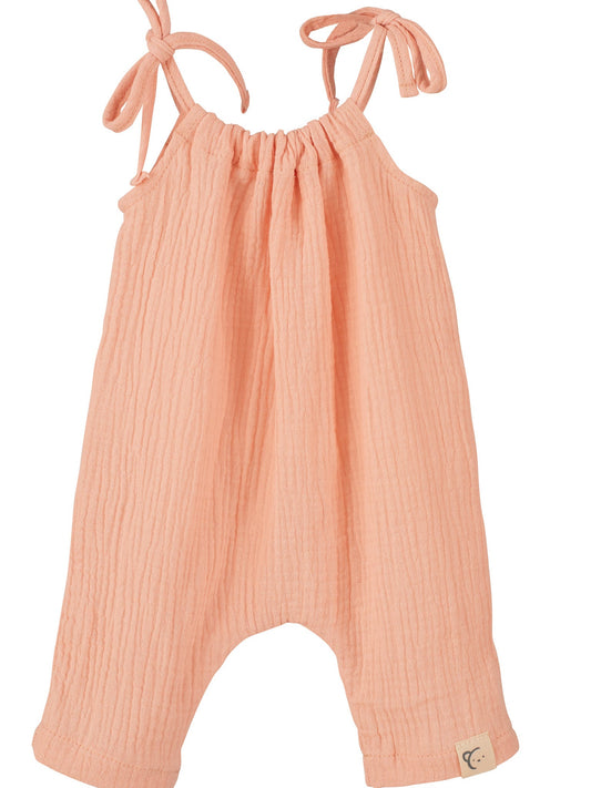 Calamaro Baby Pink Cheesecloth Jumpsuit - Rose & Albert