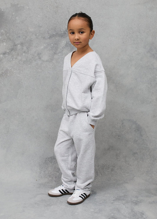 Junior Jersey Cardigan Marl in Grey