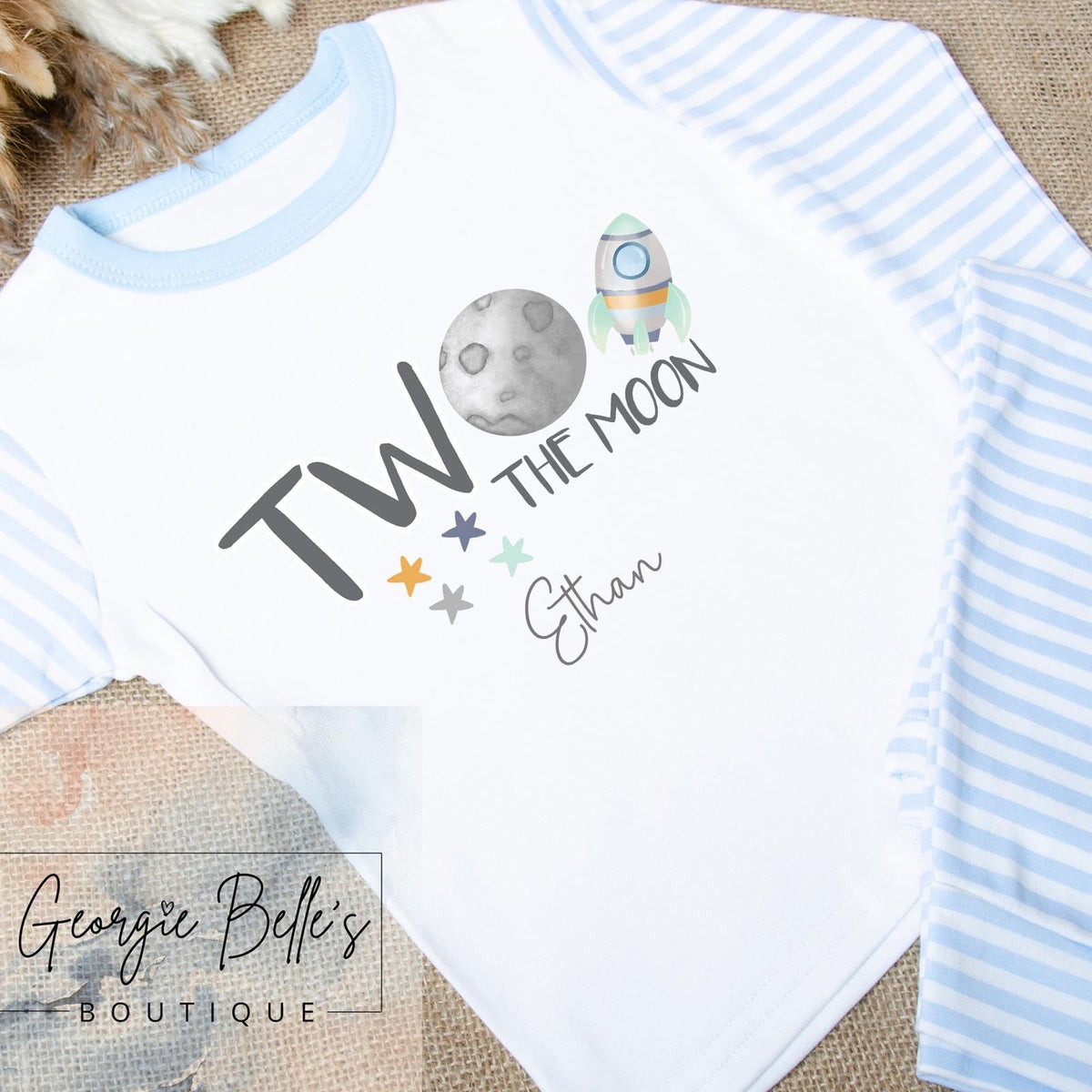 Personalised Birthday Pyjamas - Two The Moon Design