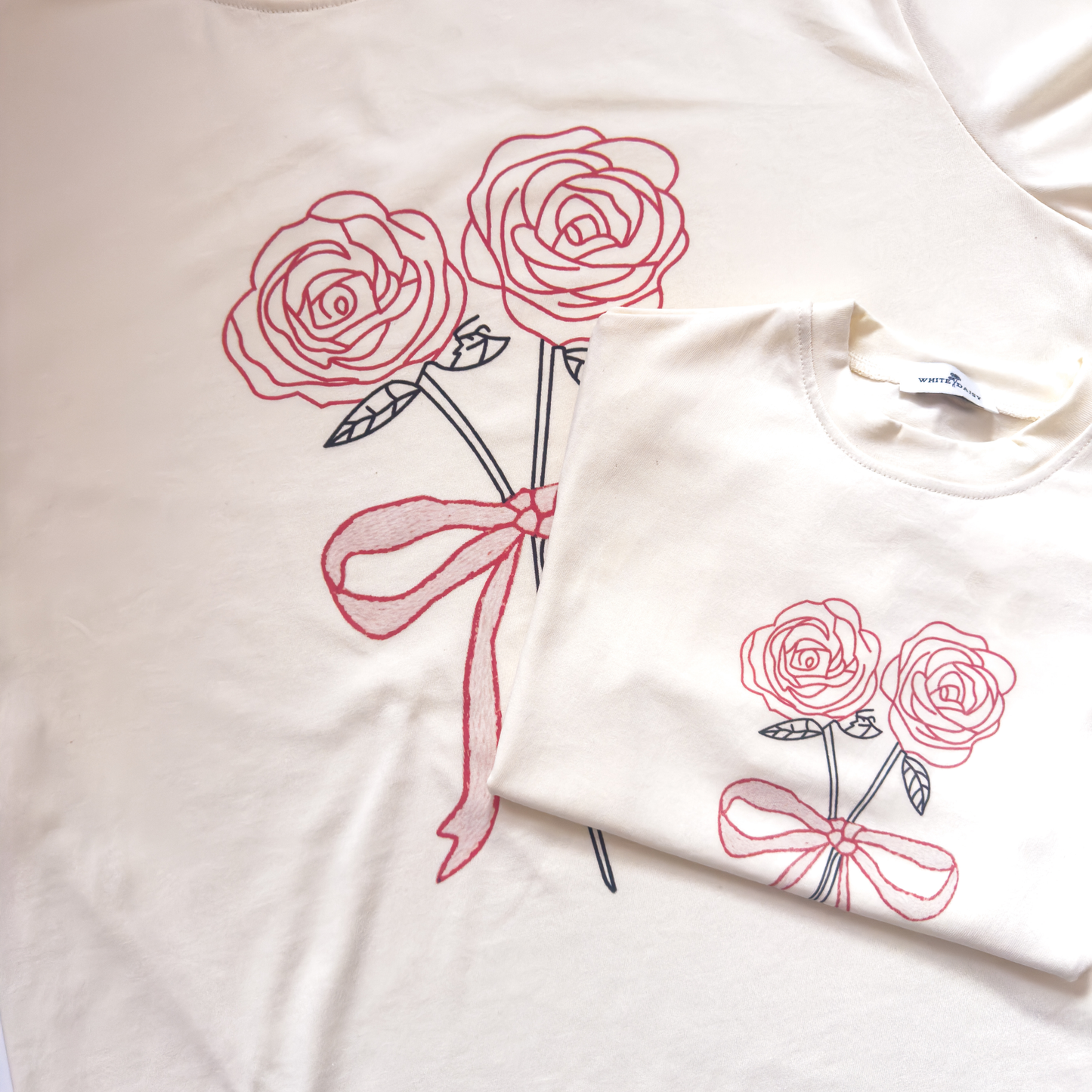 Rose Graphic Tee Mummy & Mini in Pink