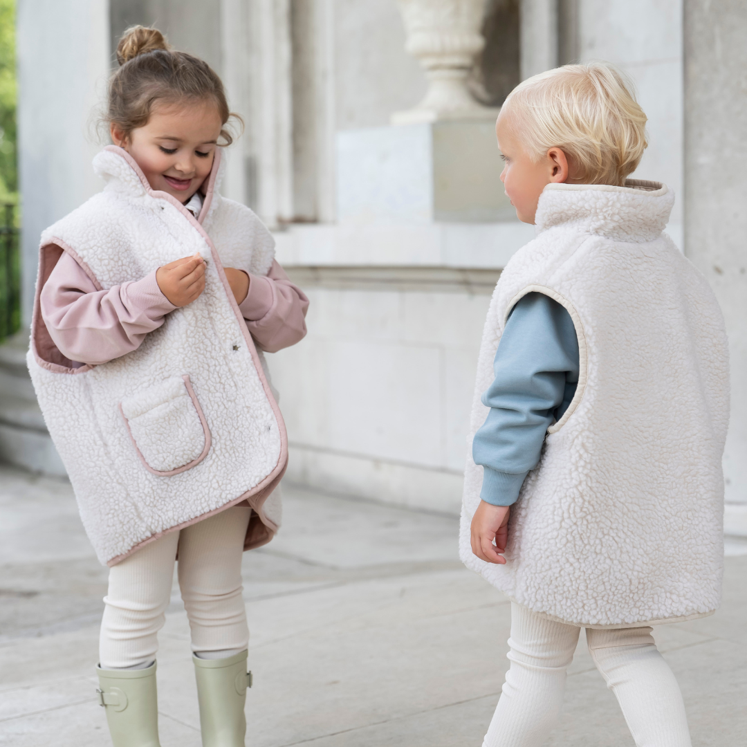 *PRE-ORDER* Reversible Teddy Body Warmer - Dusky Pink