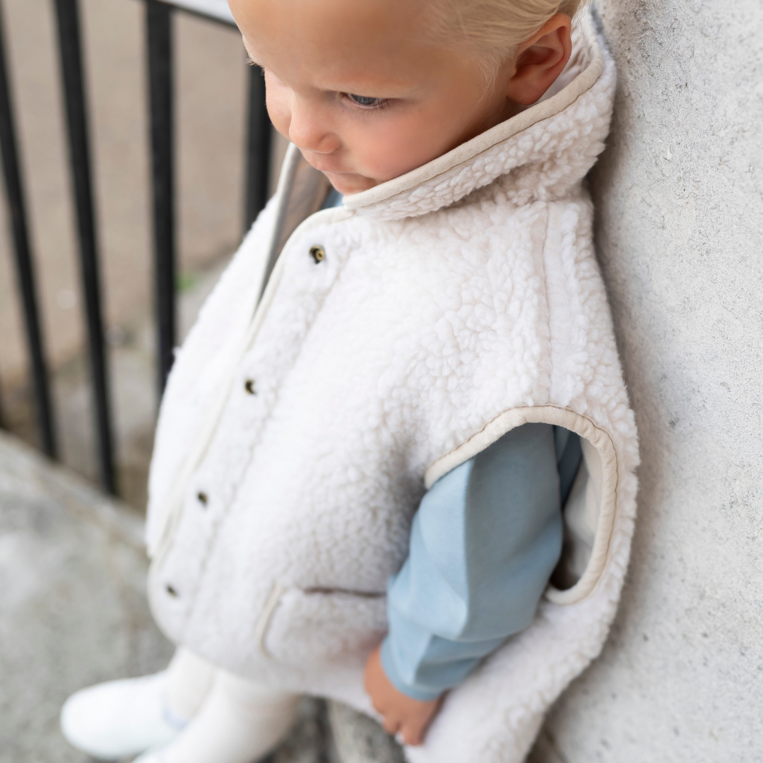 *PRE-ORDER* Reversible Teddy Body Warmer - Stone
