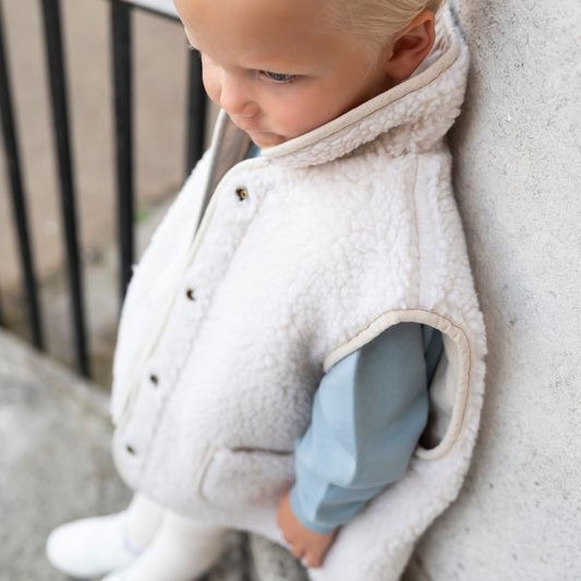 *PRE-ORDER* Reversible Teddy Body Warmer - Stone