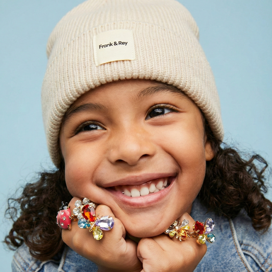 Lux knit beanie - popcorn