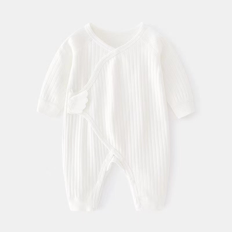The Angel Boucle Wrap Baby Grow Romper in White