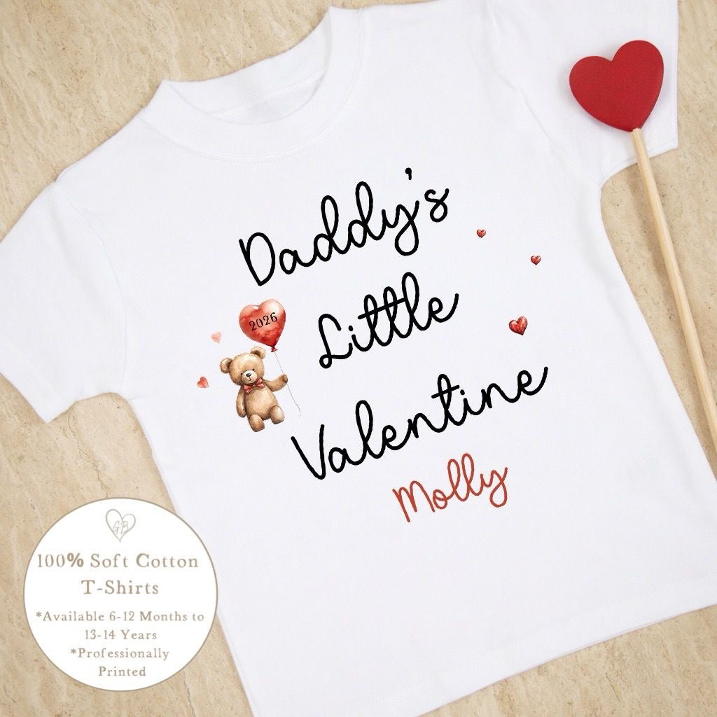 Personalised Valentine's T-Shirt - Daddy’s Little Valentine Design
