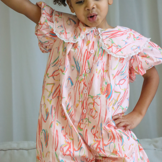 Sunset Muse Romper — White Daisy
