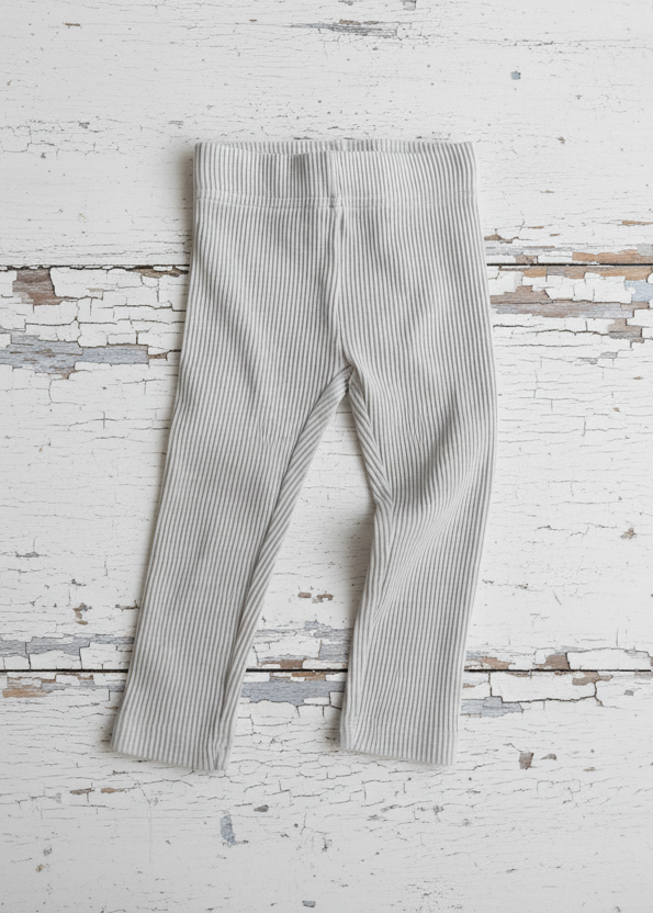 Ribbed Leggings in White
