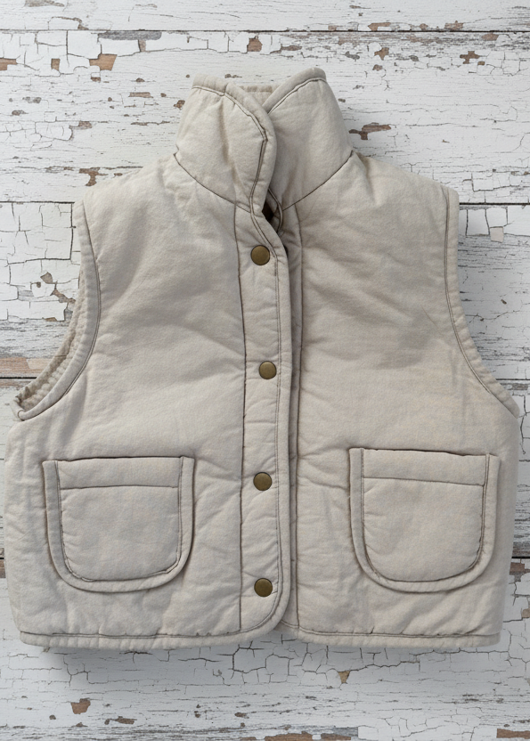 Reversible Teddy Body Warmer in Beige