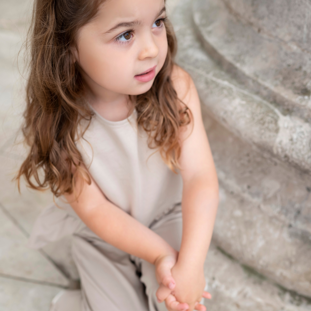 Peplum Summer Set - Light Beige