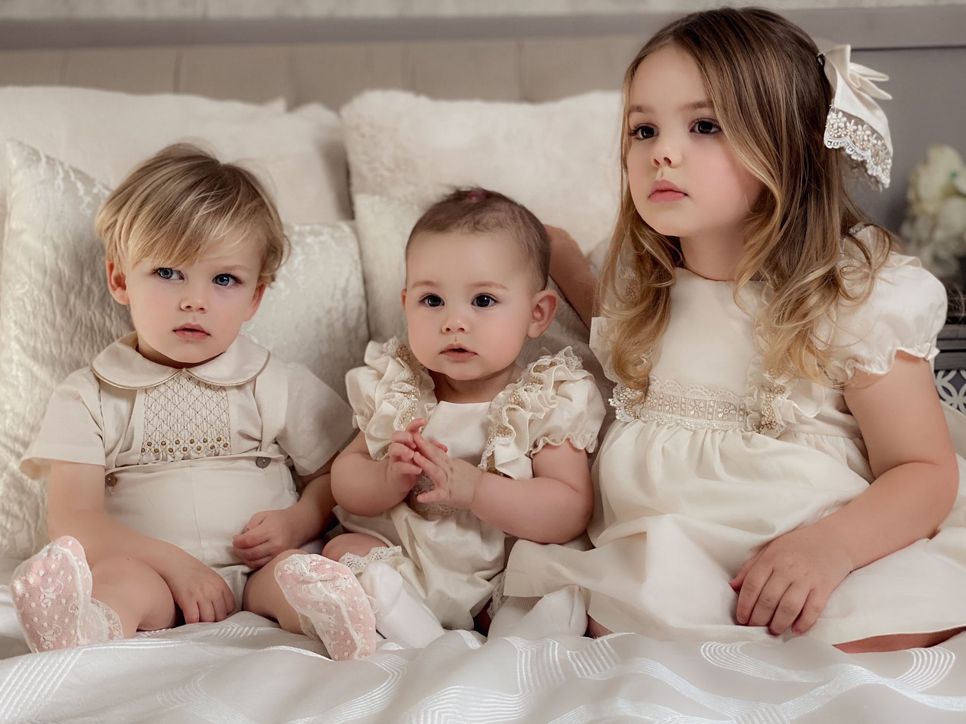 Rose & Albert Premium Collection Ivory Romper - Rose & Albert