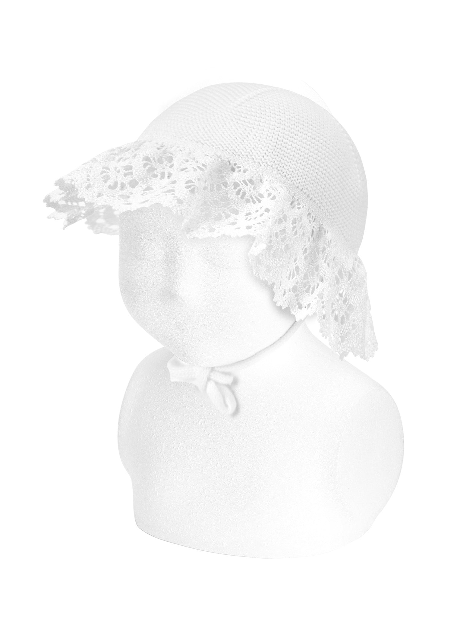 Condor white lace hat - Rose & Albert