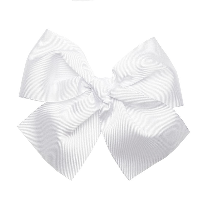 Condor large white grosgrain hair bow - Rose & Albert