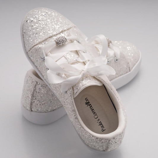 Paula's Communion Sparkle Occasion Trainers - Rose & Albert