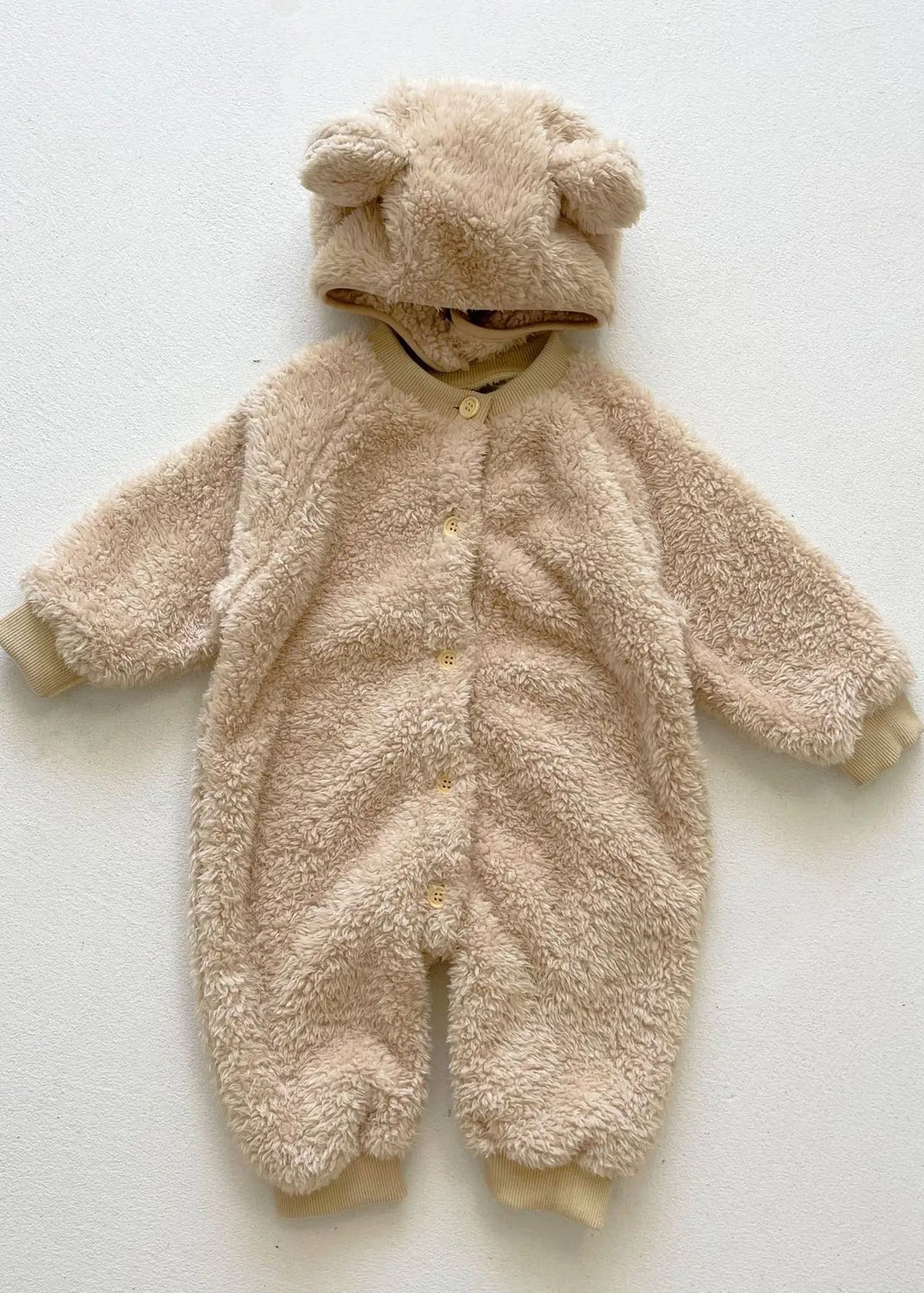 The Fur Bear Knitted Hooded Pramsuit