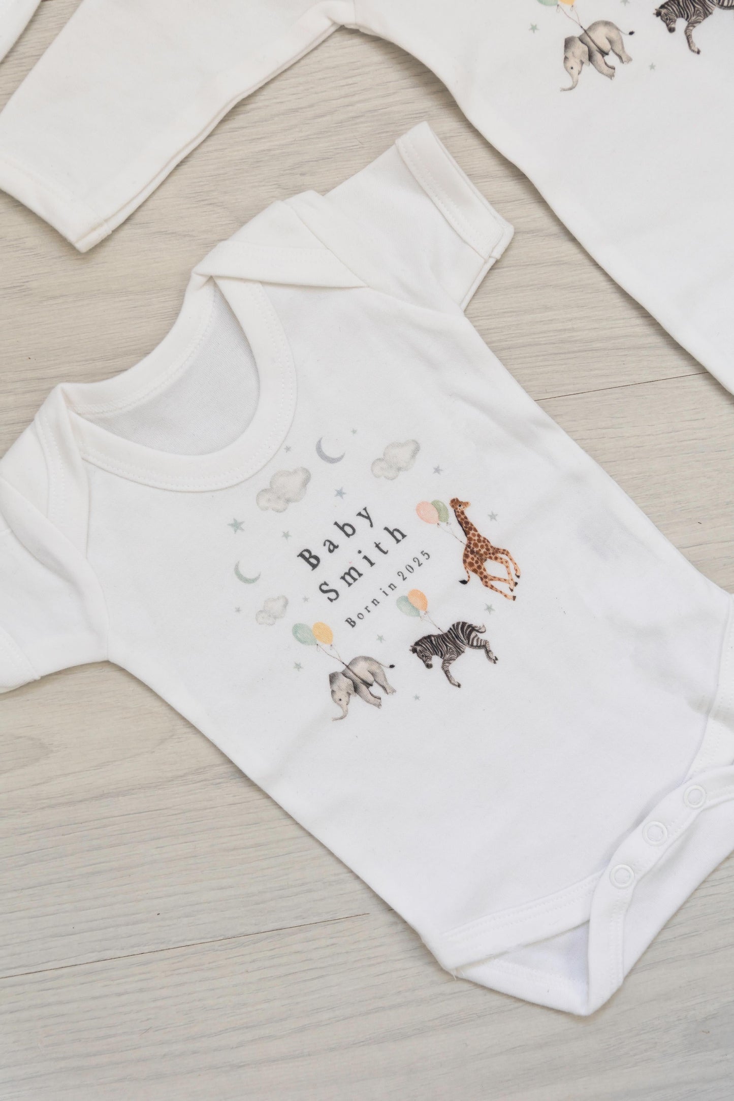Personalised Baby Gift Set - Animal Wreath Design