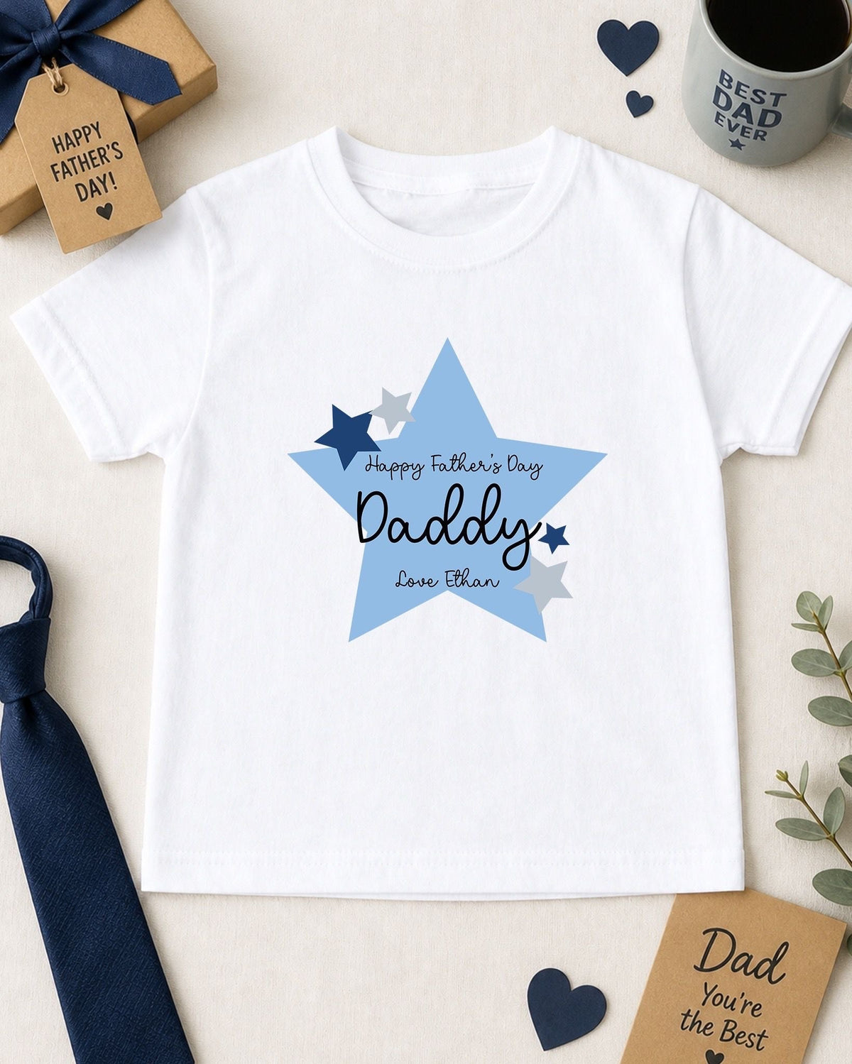 Father's Day T-Shirt - Blue Star Daddy Design