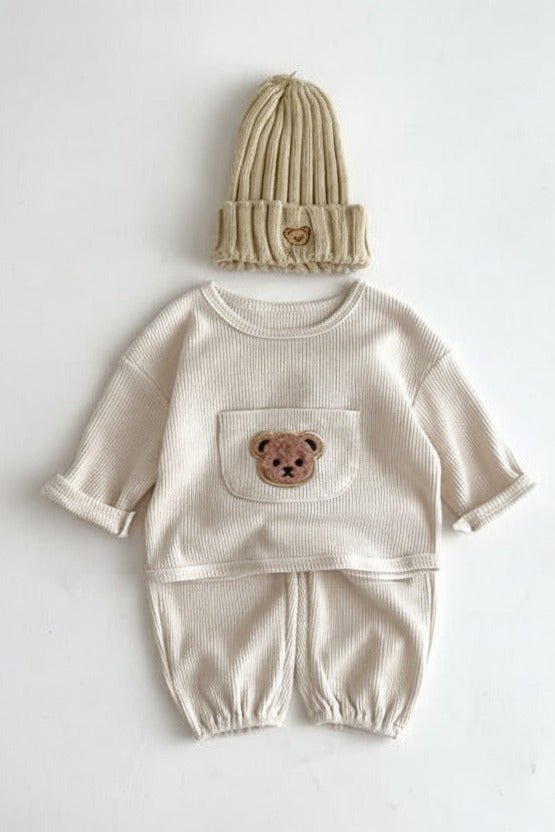 The Waffle Bear Tracksuit 100% Cotton - Cozy Crew Club