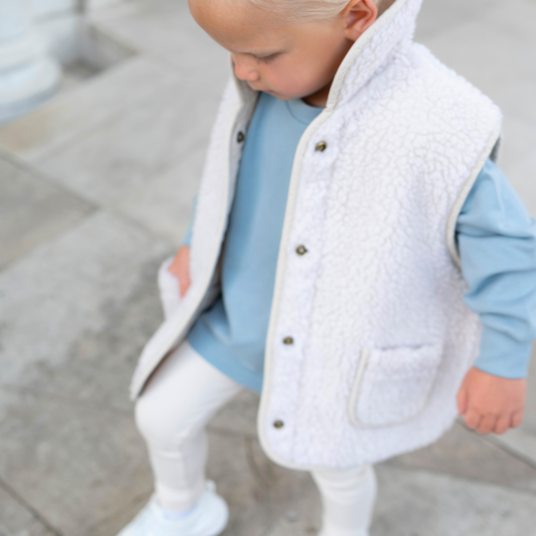 *PRE-ORDER* Reversible Teddy Body Warmer - Stone