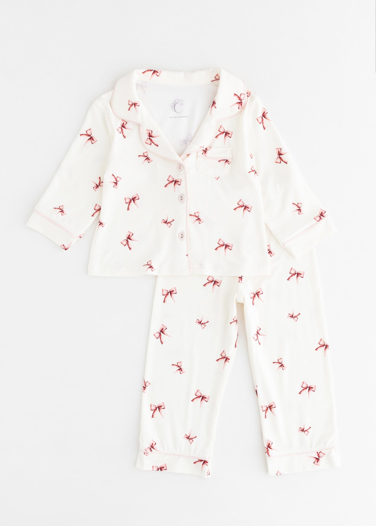 Mini Cozy Rosy Ribbon Pyjamas
