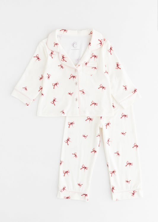 Mini Cozy Rosy Ribbon Pyjamas