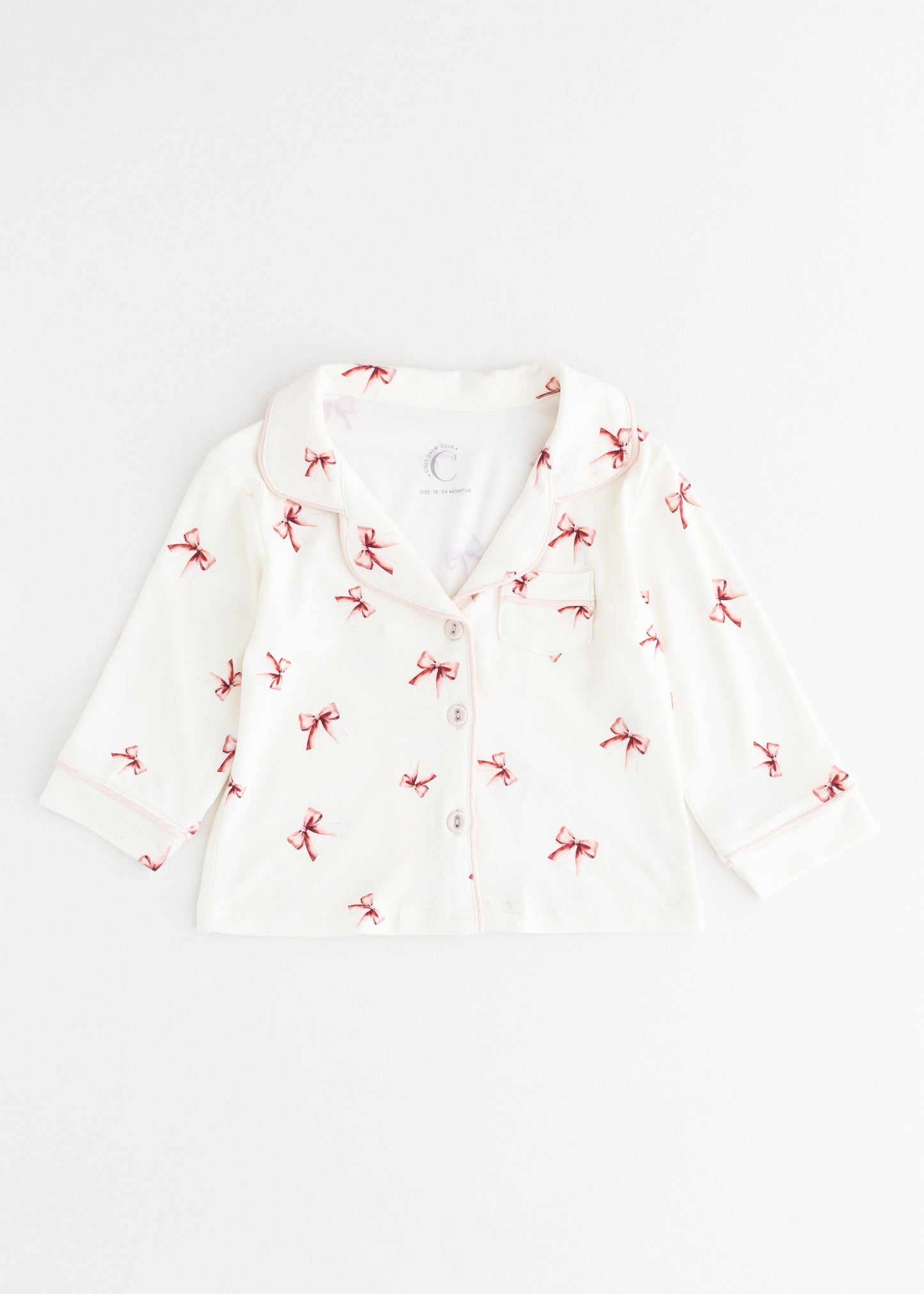 Mini Cozy Rosy Ribbon Pyjamas
