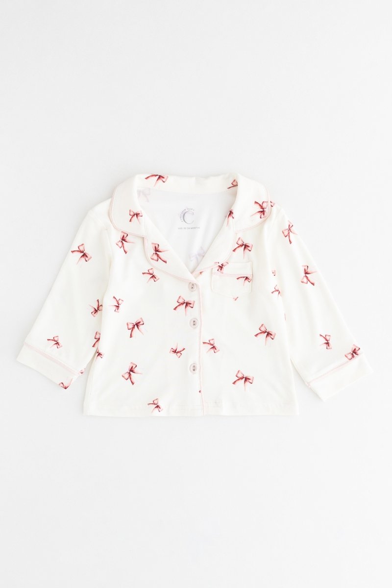 Mini COZY Rosy Ribbon Pyjamas Set - Cozy Crew Club