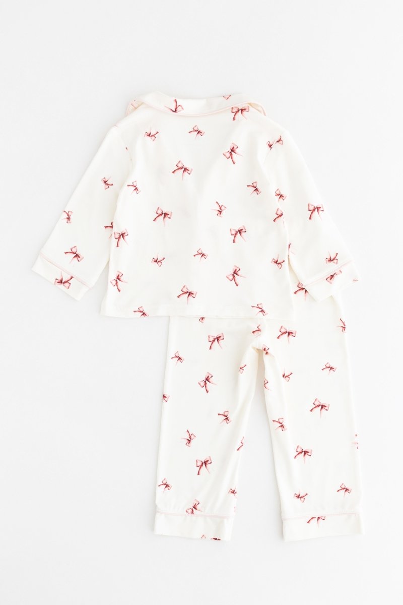 Mini COZY Rosy Ribbon Pyjamas Set - Cozy Crew Club