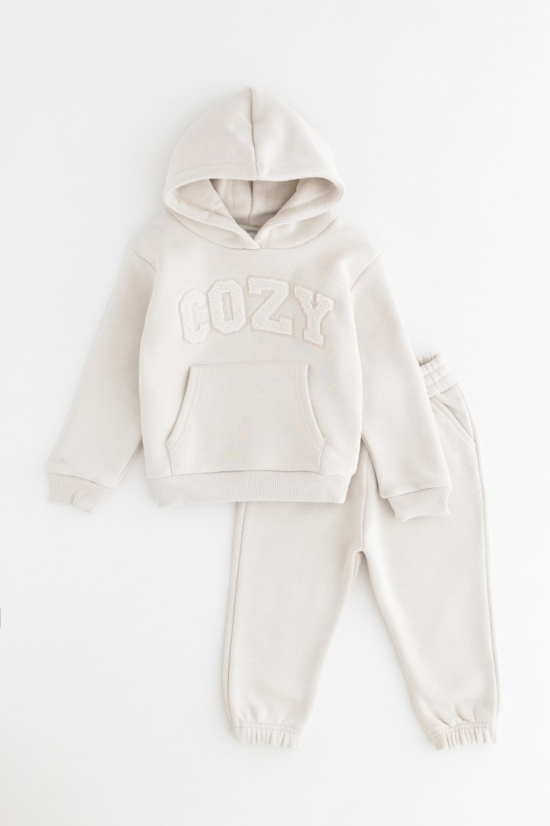 COZY Mini Tracksuit Stone Set - Cozy Crew Club