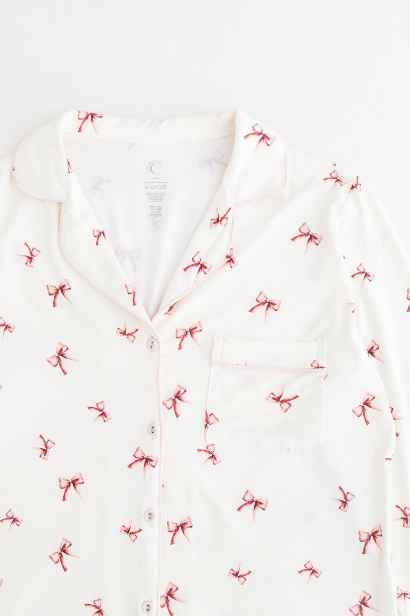 Adult COZY Rosy Ribbon Pyjamas - Cozy Crew Club