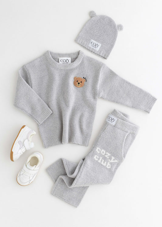 The Cozy Cub Knit Set in Grey