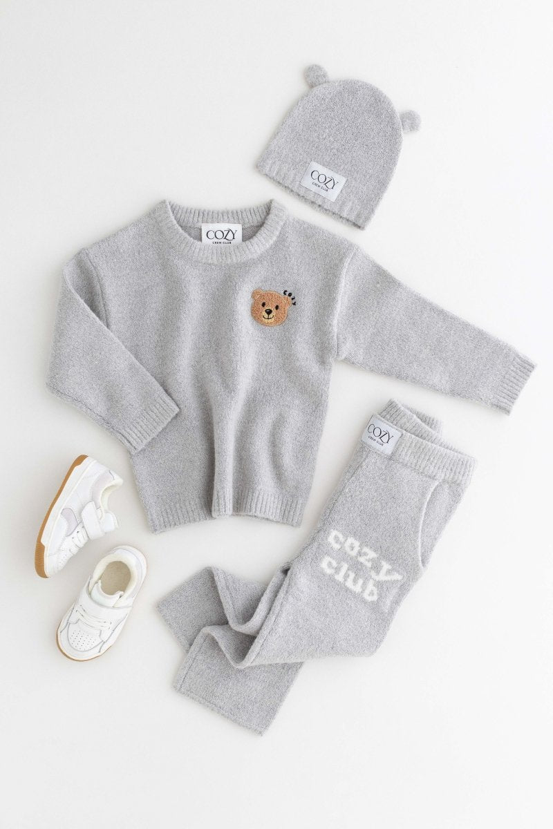 The Cozy Cub Knit Set Grey - Cozy Crew Club