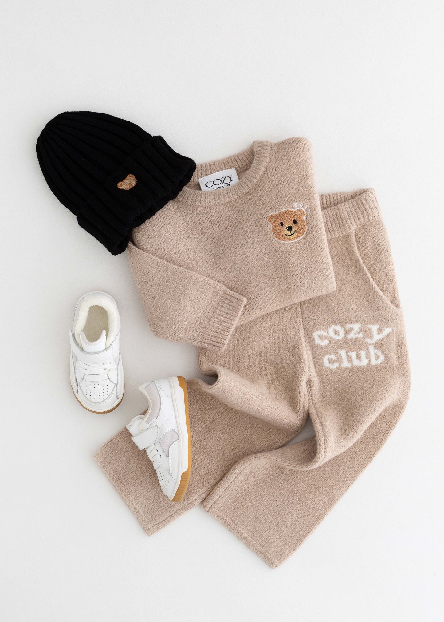 The Cozy Cub Knit Set in Brown