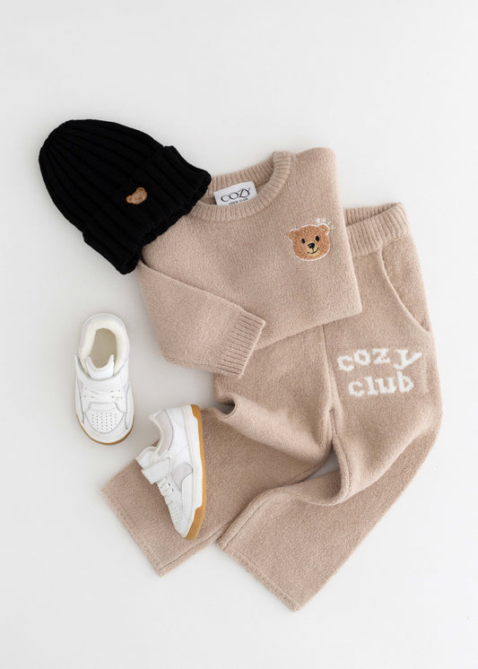 The Cozy Cub Knit Set in Brown