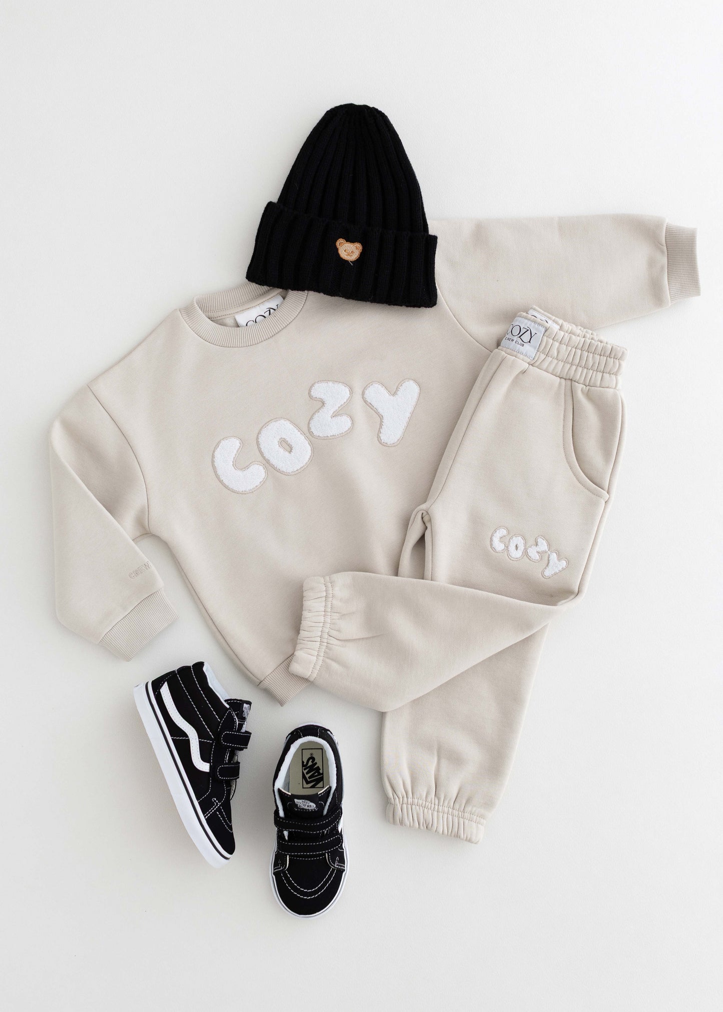The Cozy Little Lounger Tracksuit in Beige