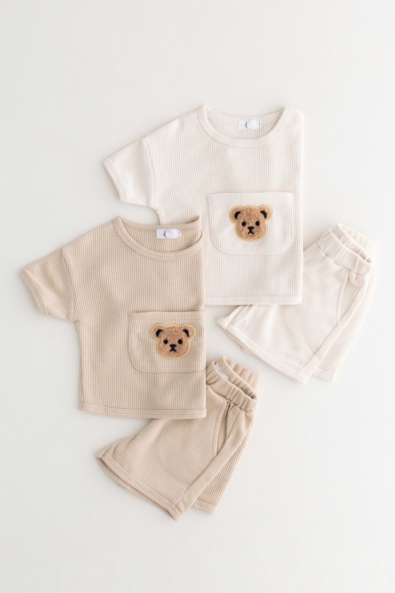 TikTok Exclusive Cozy Summer Bundle - Bear Frill Blanket + Waffle Shorts & Tee Set! 40% OFF