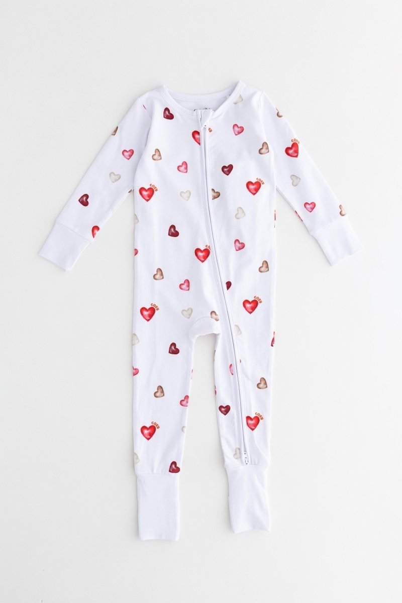 COZY In Love Cotton Zip Sleepsuit One Piece - Cozy Crew Club